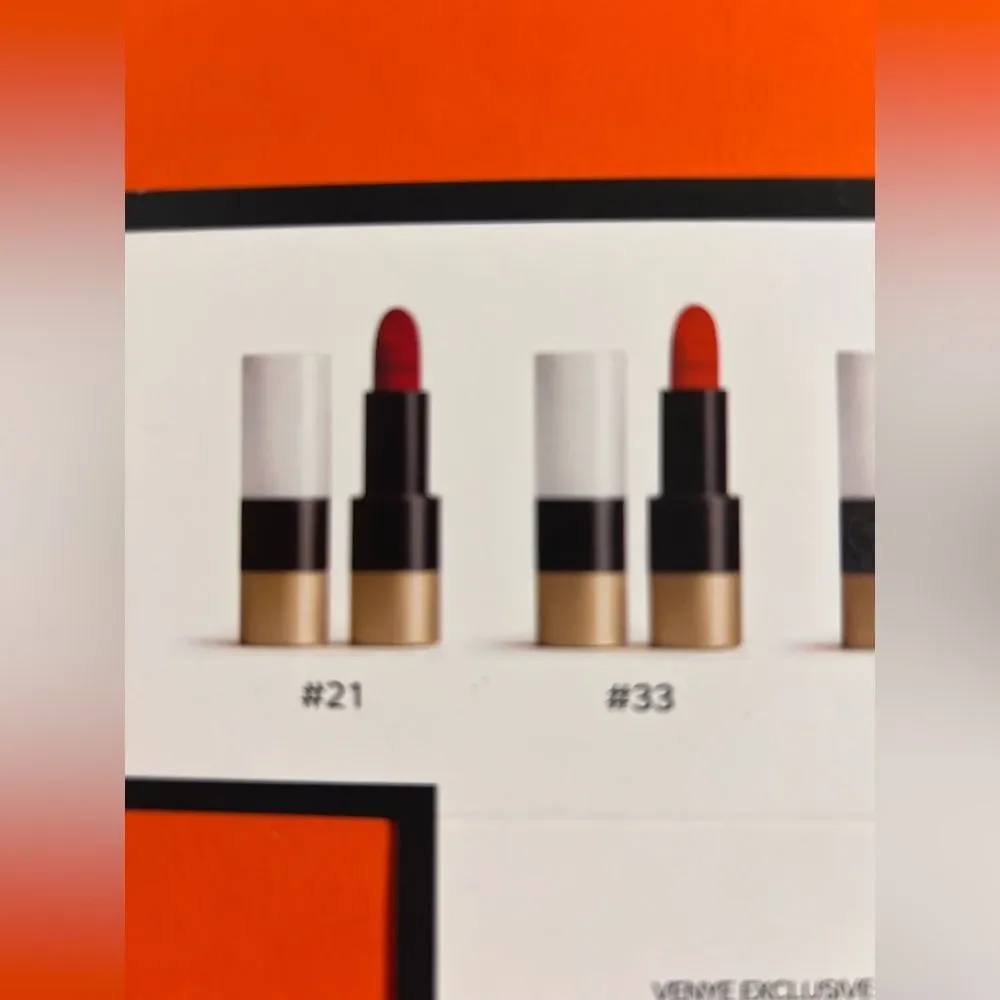 Hermès 5pc Lipstick Boxed Set luxury lip color  5 pcs#21,33,75,68,85 Giftable